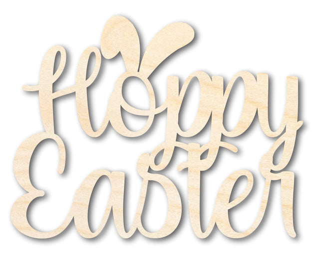 Unfinished Wood Hoppy Easter Shape | DIY Craft Cutout | up to 46