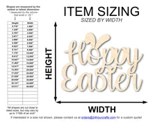 Load image into Gallery viewer, Unfinished Wood Hoppy Easter Shape | DIY Craft Cutout | up to 46&quot; DIY
