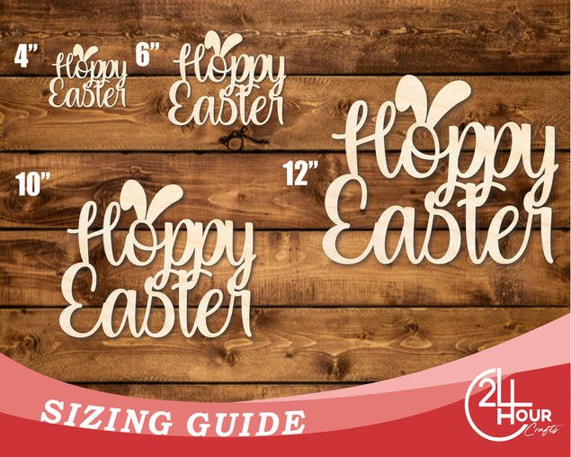 Unfinished Wood Hoppy Easter Shape | DIY Craft Cutout | up to 46