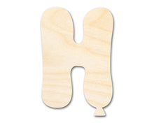 Load image into Gallery viewer, Unfinished Wood Balloon Letter H Shape | DIY Craft Cutout | up to 46&quot; DIY
