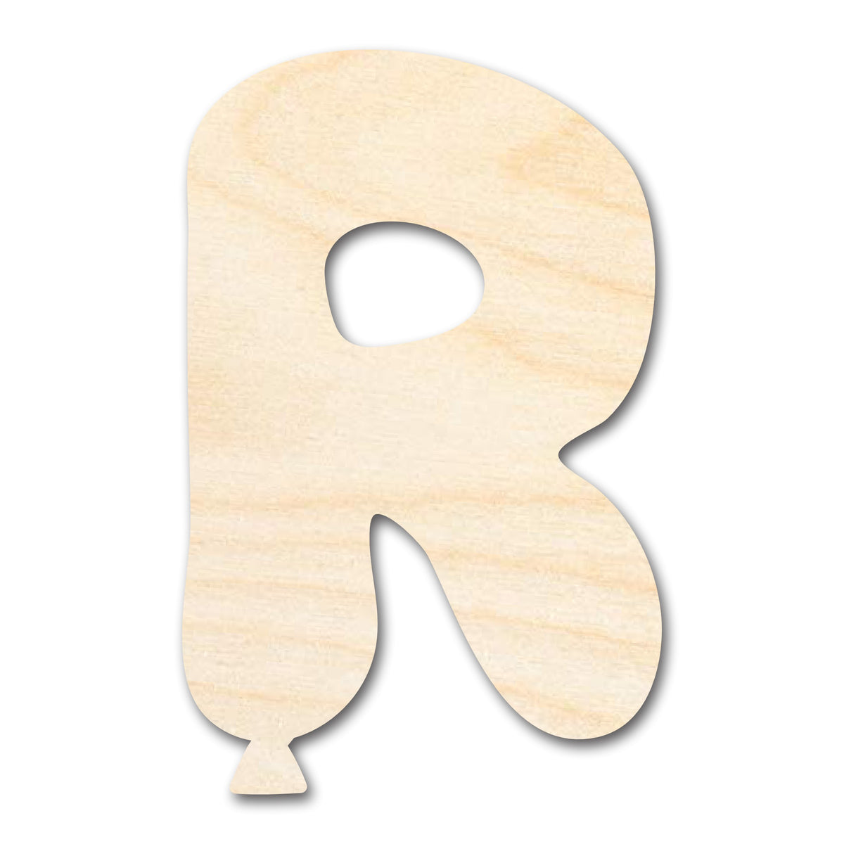 Unfinished Wood Balloon Letter R Shape | DIY Craft Cutout | up to 46 ...