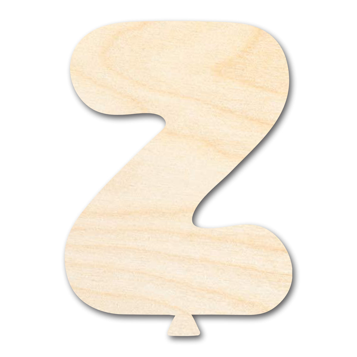 Unfinished Wood Balloon Letter Z Shape | DIY Craft Cutout | up to 46 ...