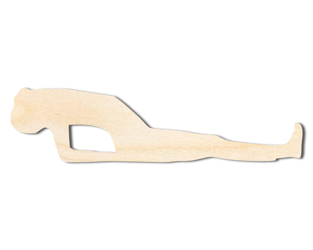 Unfinished Wood Yoga Fish Pose Shape | DIY Craft Cutout | up to 46