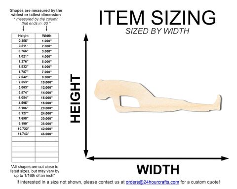 Unfinished Wood Yoga Fish Pose Shape | DIY Craft Cutout | up to 46" DIY