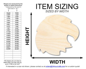 Unfinished Wood Eagle Mascot Shape | DIY Craft Cutout | up to 46" DIY