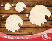 Load image into Gallery viewer, Unfinished Wood Eagle Mascot Shape | DIY Craft Cutout | up to 46&quot; DIY
