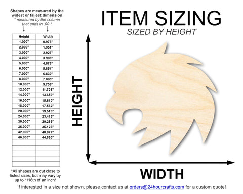 Unfinished Wood Eagle Mascot Shape | DIY Craft Cutout | up to 46" DIY