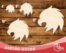 Load image into Gallery viewer, Unfinished Wood Eagle Mascot Shape | DIY Craft Cutout | up to 46&quot; DIY
