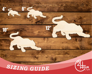 Unfinished Wood Tiger Mascot Shape | DIY Craft Cutout | up to 46" DIY