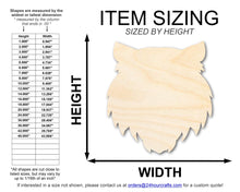 Load image into Gallery viewer, Unfinished Wood Tiger Mascot Shape | DIY Craft Cutout | up to 46&quot; DIY
