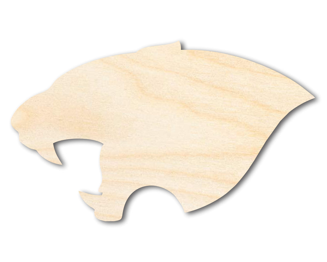 Unfinished Wood Panther Mascot Shape | DIY Craft Cutout | up to 46