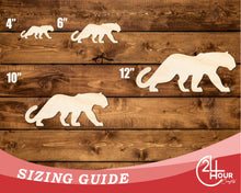 Load image into Gallery viewer, Unfinished Wood Panther Mascot Shape | DIY Craft Cutout | up to 46&quot; DIY
