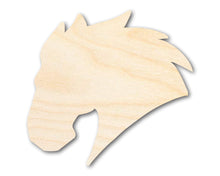 Load image into Gallery viewer, Unfinished Wood Mustang Mascot Shape | DIY Craft Cutout | up to 46&quot; DIY
