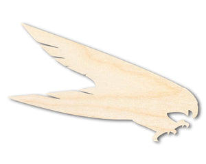 Unfinished Wood Falcon Mascot Shape | DIY Craft Cutout | up to 46" DIY