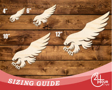 Load image into Gallery viewer, Unfinished Wood Hawk Mascot Shape | DIY Craft Cutout | up to 46&quot; DIY
