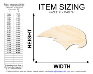 Unfinished Wood Hawk Mascot Shape | DIY Craft Cutout | up to 46" DIY