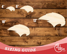 Load image into Gallery viewer, Unfinished Wood Hawk Mascot Shape | DIY Craft Cutout | up to 46&quot; DIY
