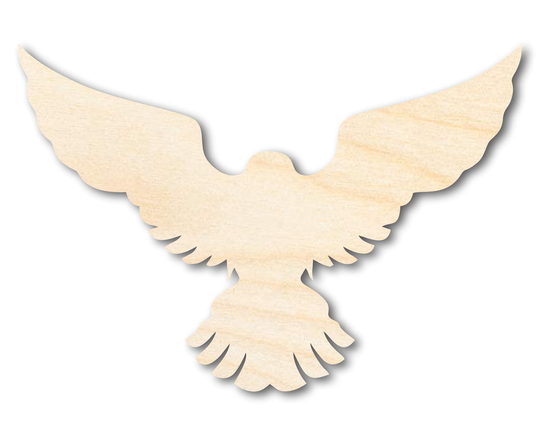 Unfinished Wood Hawk Mascot Shape | DIY Craft Cutout | up to 46