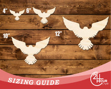 Load image into Gallery viewer, Unfinished Wood Hawk Mascot Shape | DIY Craft Cutout | up to 46&quot; DIY
