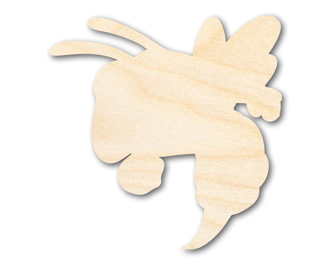 Unfinished Wood Hornet Mascot Shape | DIY Craft Cutout | up to 46