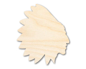 Unfinished Wood Native American Mascot Shape | DIY Craft Cutout | up to 46" DIY