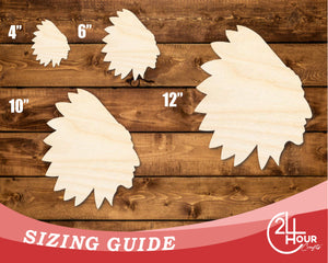 Unfinished Wood Native American Mascot Shape | DIY Craft Cutout | up to 46" DIY