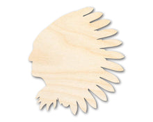 Load image into Gallery viewer, Unfinished Wood Native American Mascot Shape | DIY Craft Cutout | up to 46&quot; DIY
