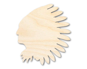 Unfinished Wood Native American Mascot Shape | DIY Craft Cutout | up to 46" DIY