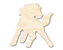 Load image into Gallery viewer, Unfinished Wood Mustang Mascot Shape | DIY Craft Cutout | up to 46&quot; DIY
