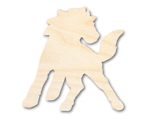 Unfinished Wood Mustang Mascot Shape | DIY Craft Cutout | up to 46" DIY