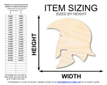 Load image into Gallery viewer, Unfinished Wood Trojan Mascot Shape | DIY Craft Cutout | up to 46&quot; DIY
