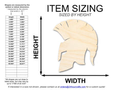 Load image into Gallery viewer, Unfinished Wood Trojan Mascot Shape | DIY Craft Cutout | up to 46&quot; DIY
