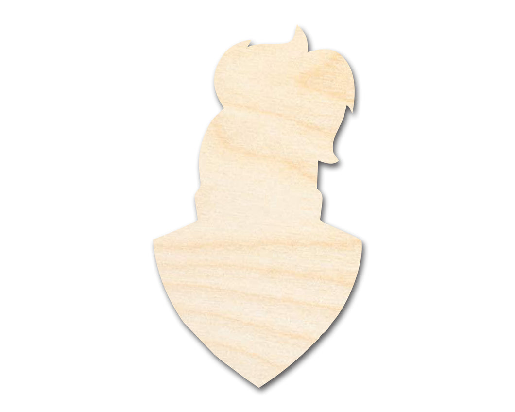 Unfinished Wood Knight Mascot Shape | DIY Craft Cutout | up to 46