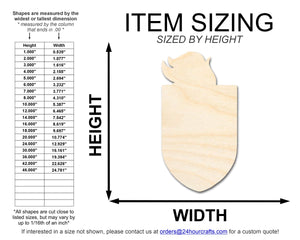 Unfinished Wood Knight Mascot Shape | DIY Craft Cutout | up to 46" DIY