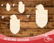 Load image into Gallery viewer, Unfinished Wood Knight Mascot Shape | DIY Craft Cutout | up to 46&quot; DIY
