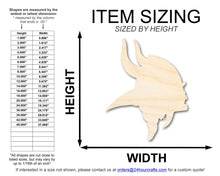 Load image into Gallery viewer, Unfinished Wood Viking Mascot Shape | DIY Craft Cutout | up to 46&quot; DIY
