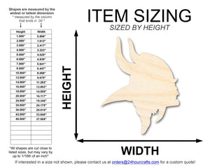 Unfinished Wood Viking Mascot Shape | DIY Craft Cutout | up to 46" DIY