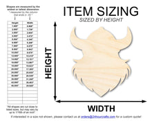 Load image into Gallery viewer, Unfinished Wood Viking Mascot Shape | DIY Craft Cutout | up to 46&quot; DIY
