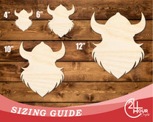 Load image into Gallery viewer, Unfinished Wood Viking Mascot Shape | DIY Craft Cutout | up to 46&quot; DIY
