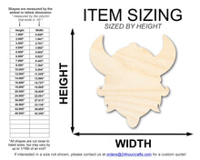 Load image into Gallery viewer, Unfinished Wood Viking Mascot Shape | DIY Craft Cutout | up to 46&quot; DIY
