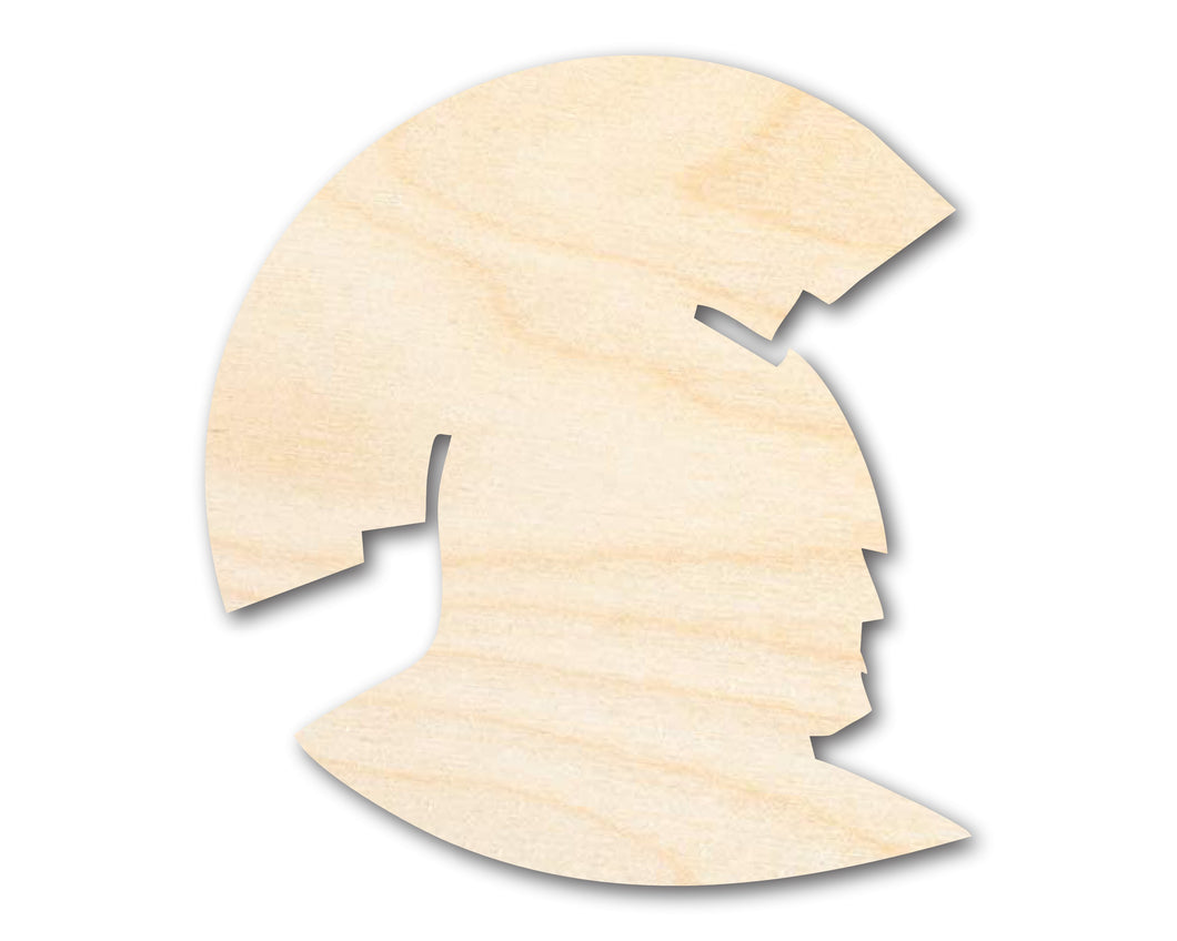 Unfinished Wood Spartan Mascot Shape | DIY Craft Cutout | up to 46