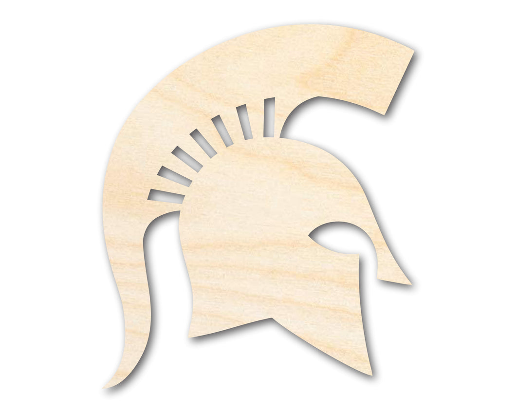 Unfinished Wood Spartan Mascot Shape | DIY Craft Cutout | up to 46