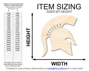 Unfinished Wood Spartan Mascot Shape | DIY Craft Cutout | up to 46" DIY