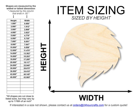 Unfinished Wood Hawk Mascot Shape | DIY Craft Cutout | up to 46" DIY