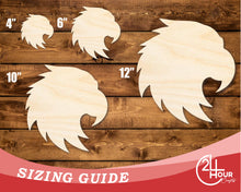 Load image into Gallery viewer, Unfinished Wood Hawk Mascot Shape | DIY Craft Cutout | up to 46&quot; DIY
