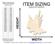 Load image into Gallery viewer, Unfinished Wood Hawk Mascot Shape | DIY Craft Cutout | up to 46&quot; DIY
