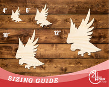 Load image into Gallery viewer, Unfinished Wood Hawk Mascot Shape | DIY Craft Cutout | up to 46&quot; DIY
