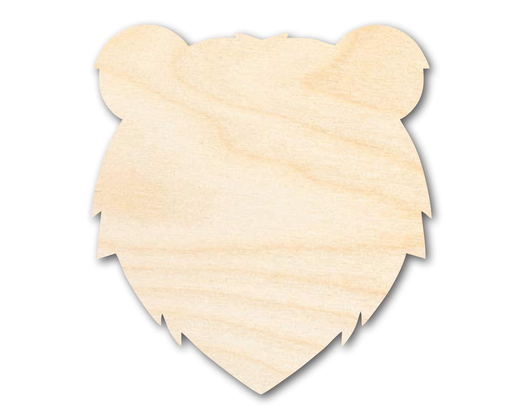 Unfinished Wood Bear Mascot Shape | DIY Craft Cutout | up to 46