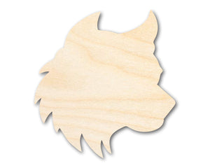 Unfinished Wood Wolf Mascot Shape | DIY Craft Cutout | up to 46" DIY