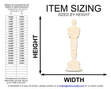 Load image into Gallery viewer, Unfinished Wood Movie Award Shape | DIY Craft Cutout | up to 46&quot; DIY
